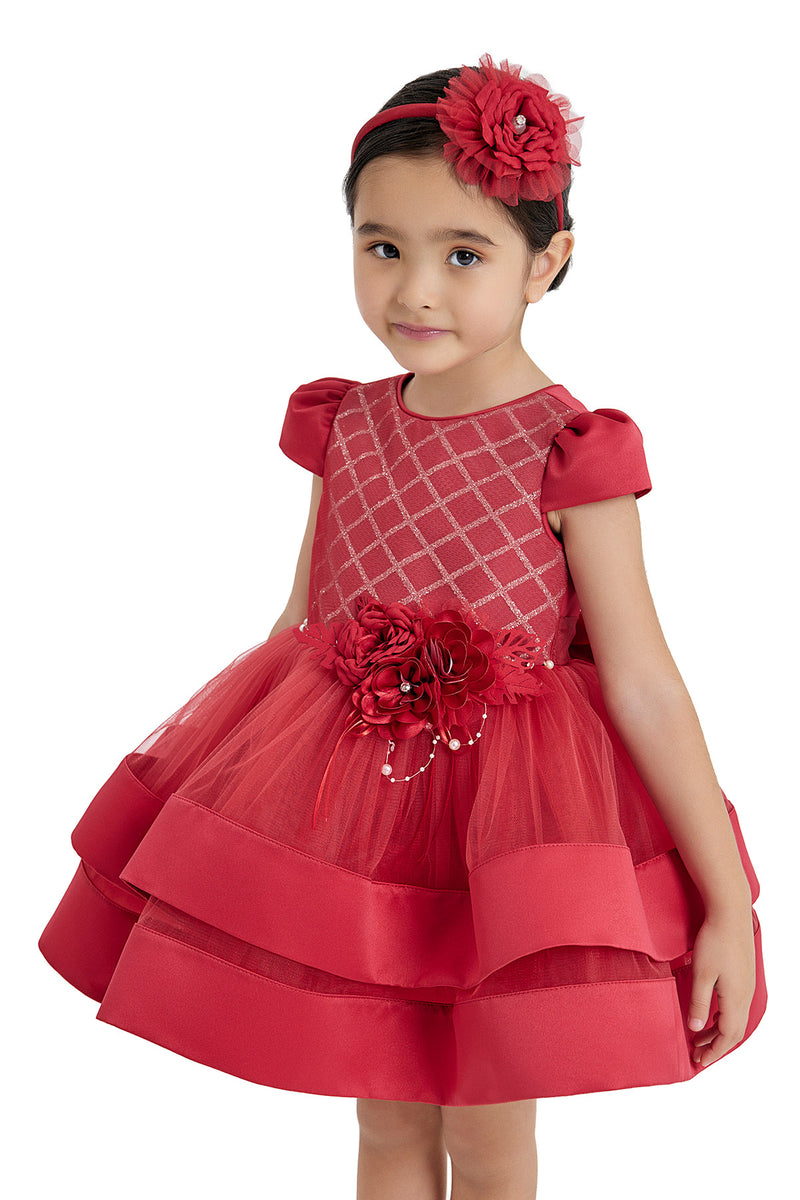 baby girl red dress Lace Romper Treat your little girl to a red girls dress that she can wear for holidays Red Velvet Baby Dress |