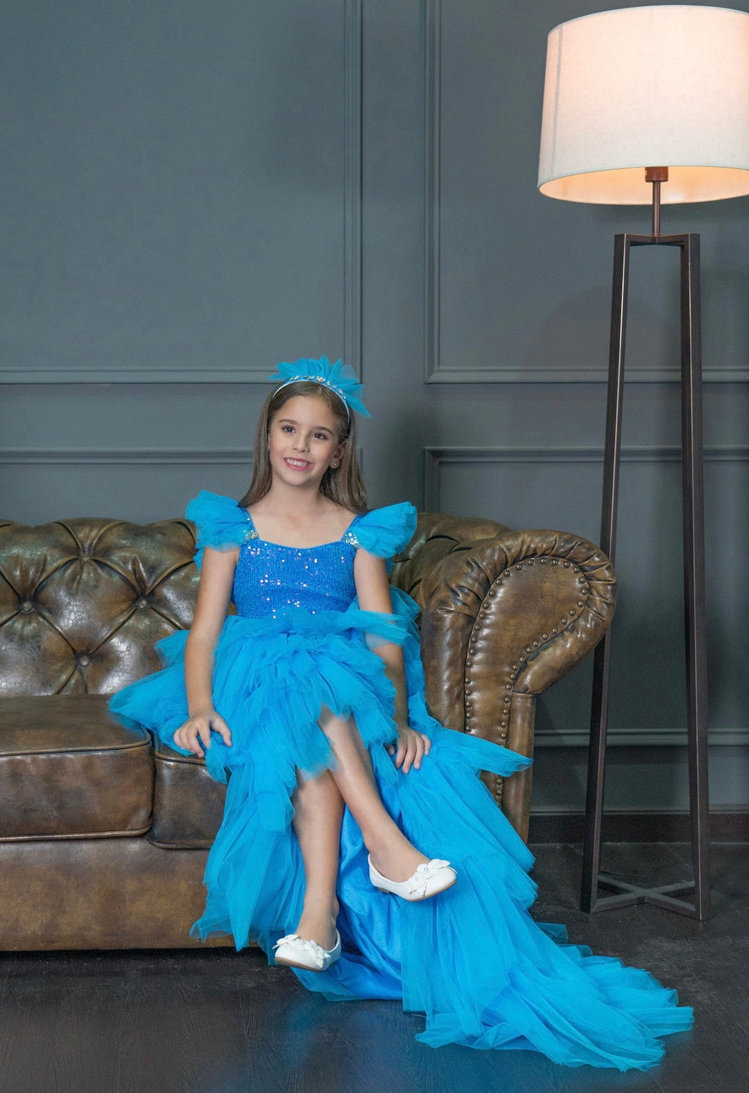 Shop Blue Tulle Dress for Teenage Girls