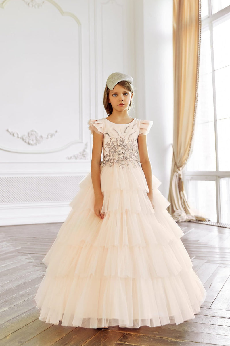 Bride Dresses Blush Junior Bridesmaid Dress Blush Junior Bridesmaids Gown With Floral Embroidery Bride Dresses Blush Junior Bridesmaid Dress Blush Junior Bridesmaids Gown With Floral Embroidery