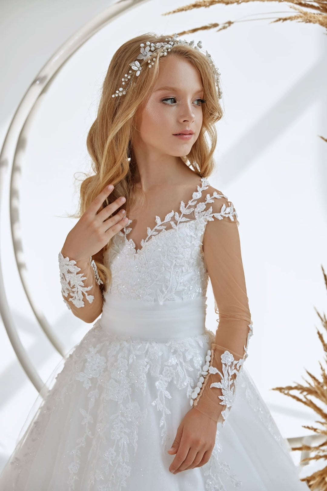 Christina-Long-Sleeved First Communion Dress Christina-Long-Sleeved First Communion Dress