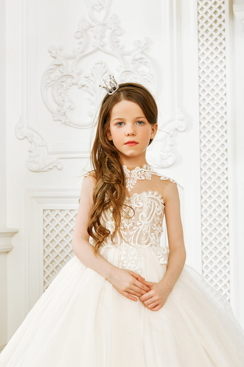 green emerald velvet dress Rare Editions Girls 7-16 Sleeveless Glitter Mesh Gown Dress main image 1
