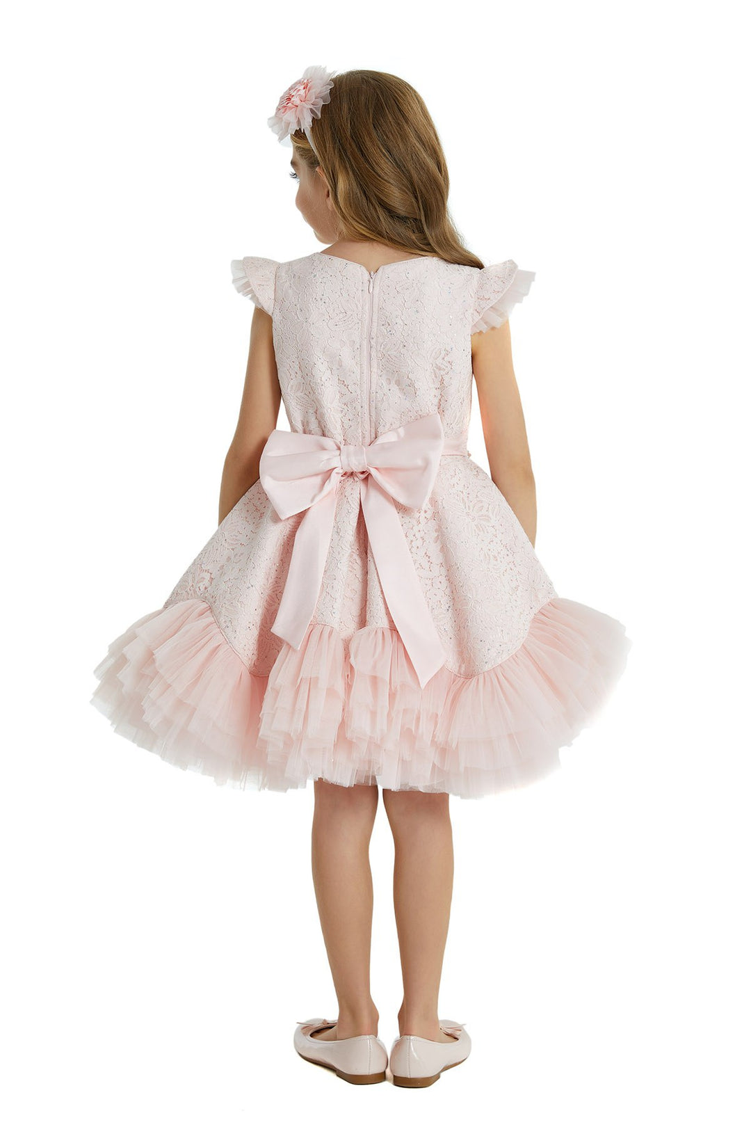 lace tutu dress Light Blue Lace Bell Sleeve Dress with Tutu Skirt