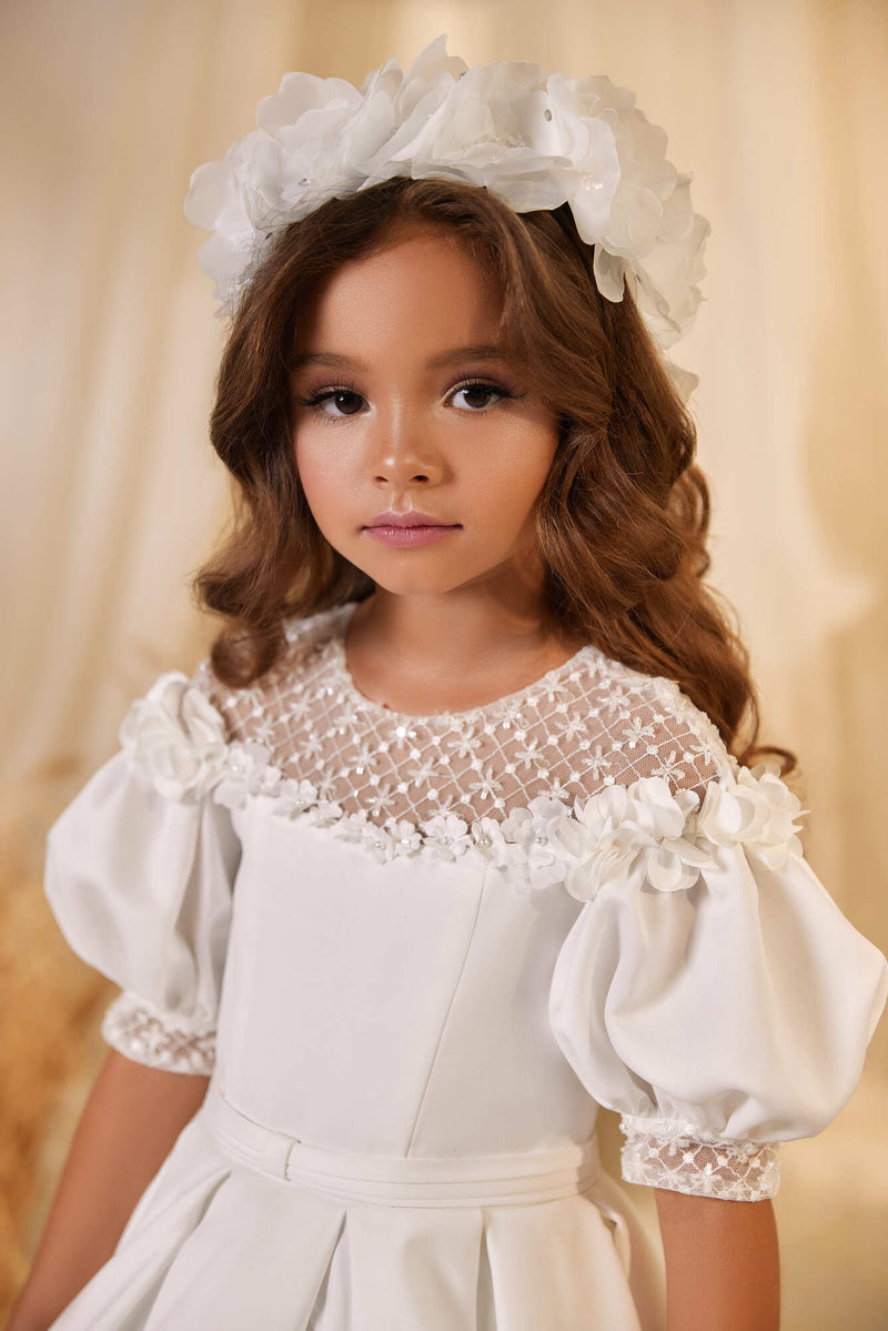 Girl White Princess Dress for First Communion Pre-order Size 9-10 Girl White Princess Dress for First Communion Pre-order Size 9-10