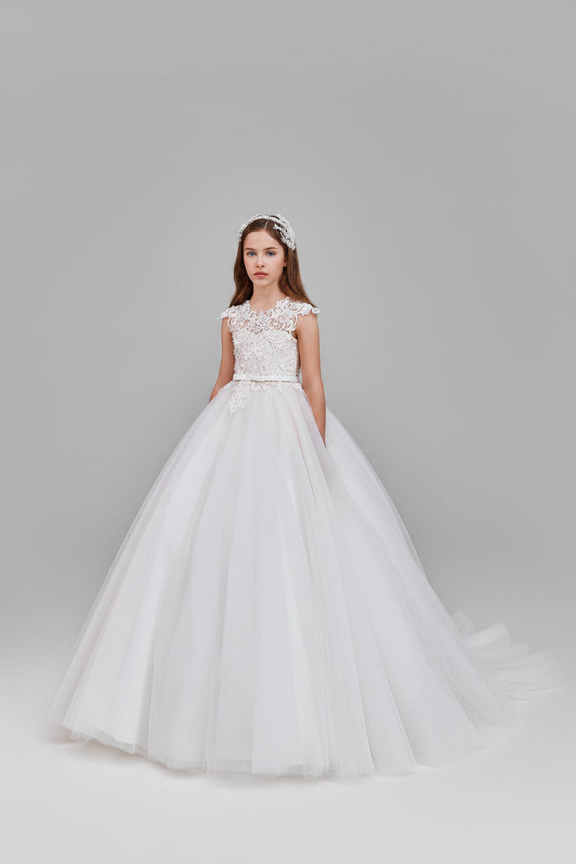 Flower Girl Dresses: Manchester Flower Girl Dress - Mia Bambina Boutique