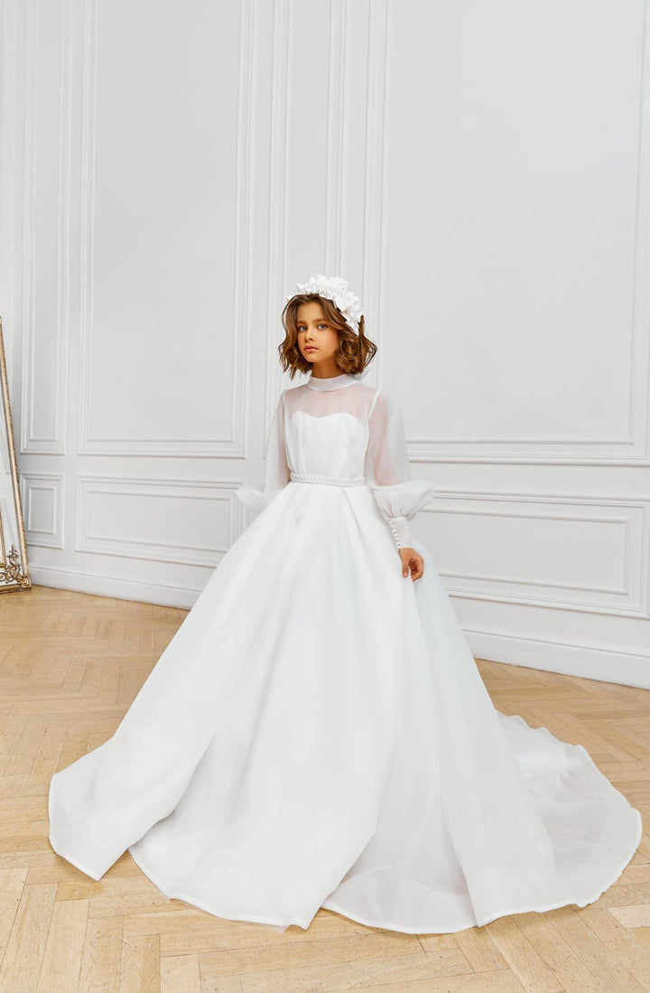 Shop Modest First Communion Dresses in Organza | Mia Bambina Boutique Shop Modest First Communion Dresses in Organza | Mia Bambina Boutique