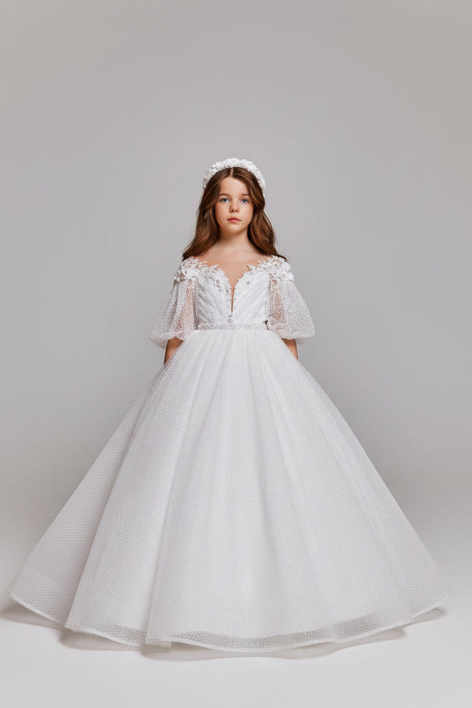 Stylish Twirl Dress for Junior Bridesmaids by Mia Bambina Boutique Canada