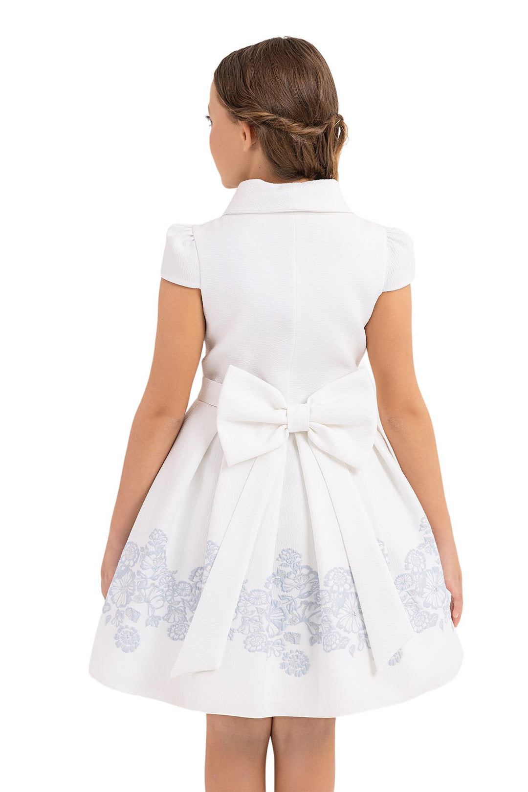 semi formal dress with bow Teen Girl Semi-Formal Blue flowers 12 Years / Baby Blue AU | UK Size:20/22 Ross Near Me Clothes necklaces and so on SCH007434_P_M