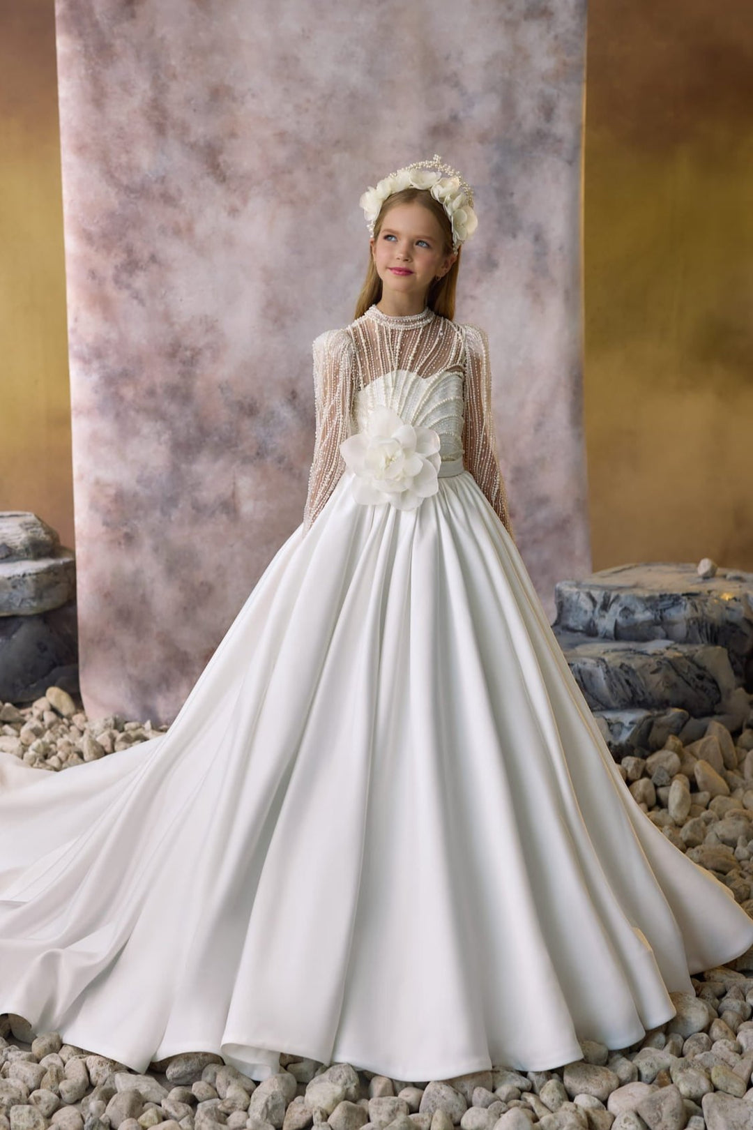 Vintage Faith Communion Gown Preorder 7-8 / Ivory