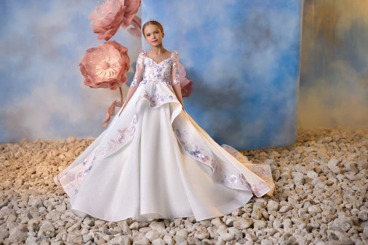 Watercolor Blossoms Communion Dress – Mia Bambina Boutique