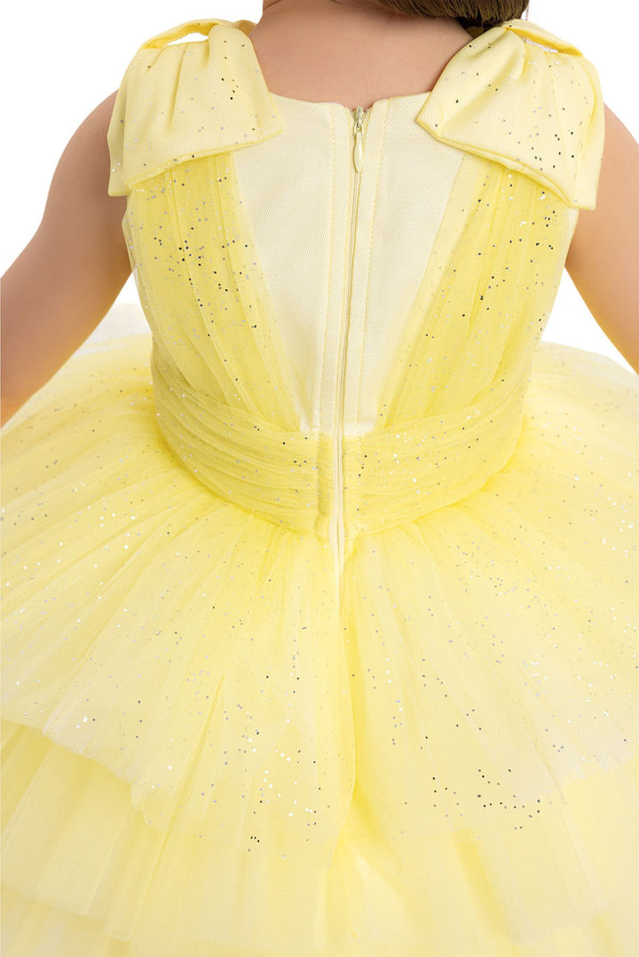 yellow toddler dress Fleur Girl Tulle  Flower Girl, Birthday & Party Outfit or any occasion that calls for a touch of floral magic Front SHEIN Playful Pals Toddler Baby