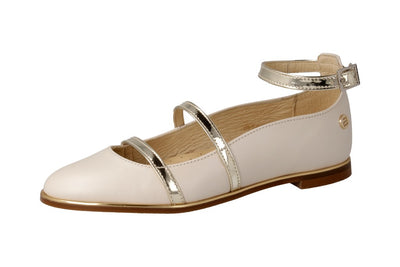 Andanines Blush Pink Leather Ballet Flats Shoes