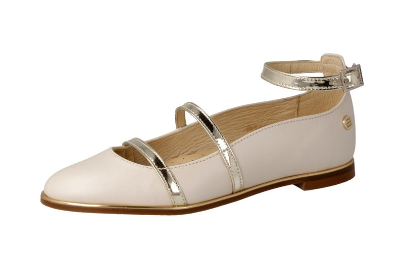 Andanines Blush Pink Leather Ballet Flats Shoes