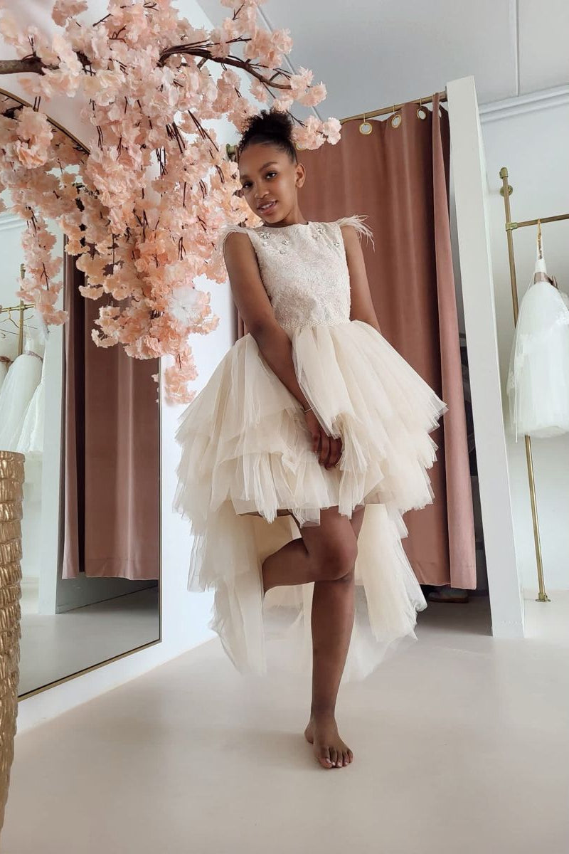 Barbara Ivory High-Low Dress 6 Years / Ivory