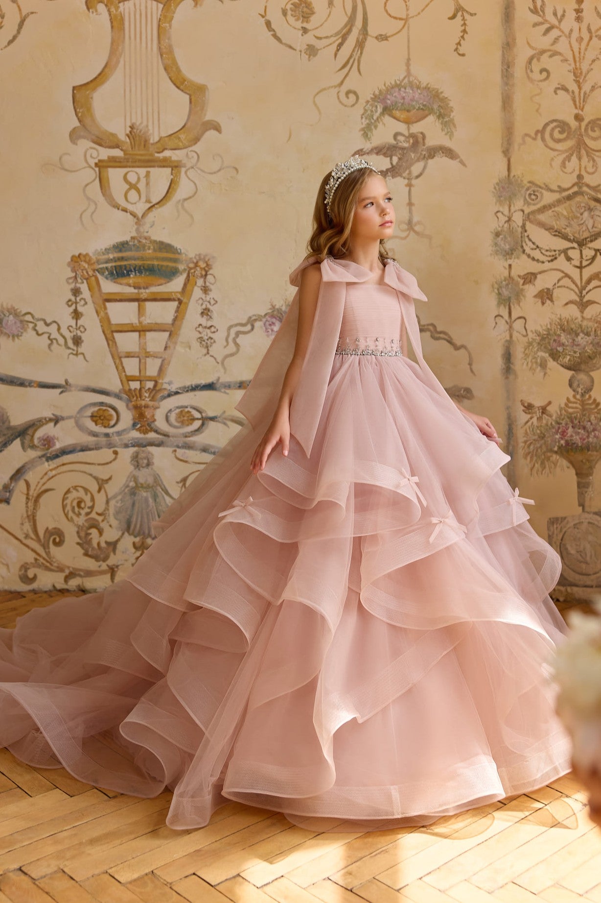 Flower girl gown available in blush, ivory and white - Mia Bambina Boutique