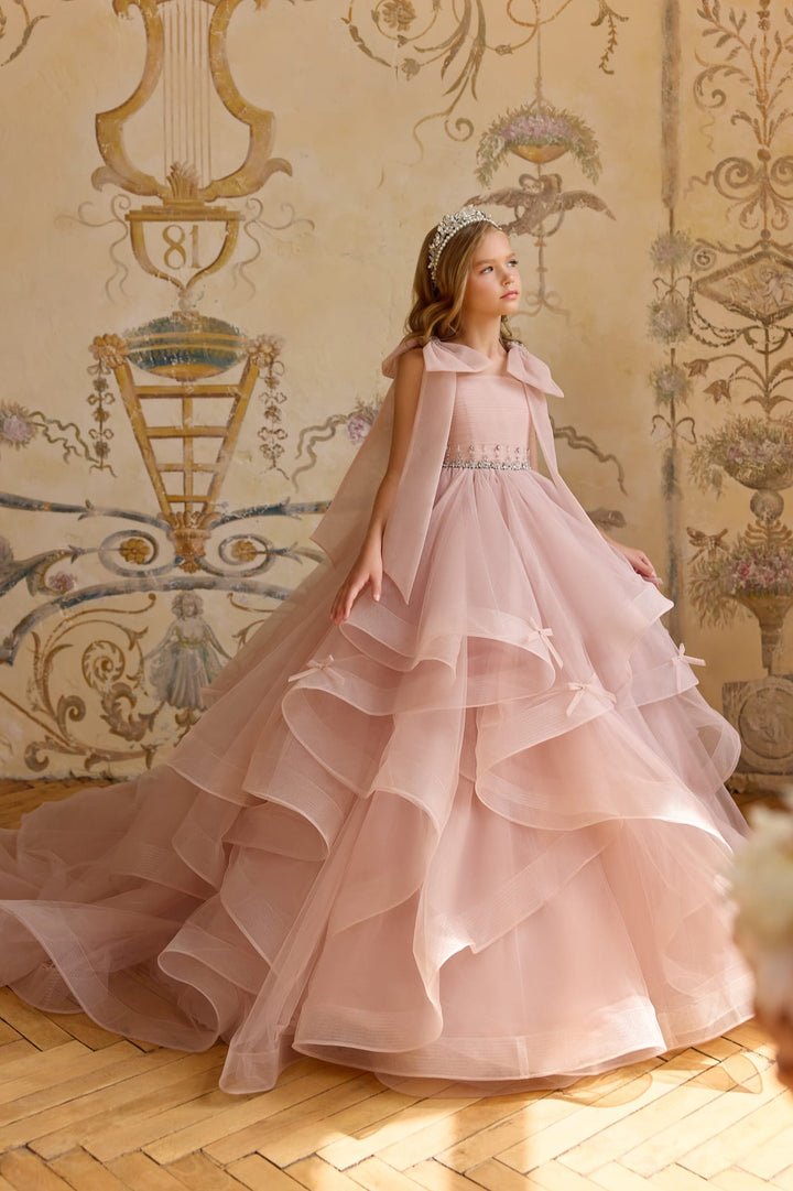 Bella Pastel Ruffle Gown