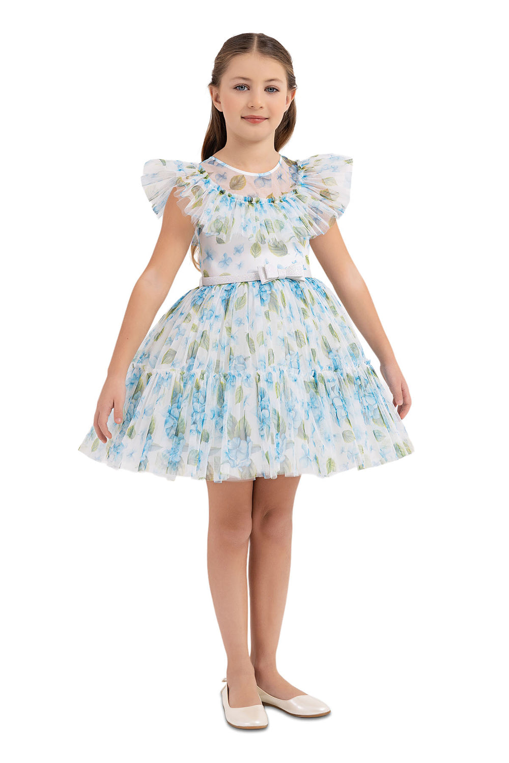 birthday dress for girl 10 years Utoimkio Girls Long Evening Gown Dress Summer Mesh Maxi Dress Short Sleeve Princess Party Dresses for Girls 6-11 Years