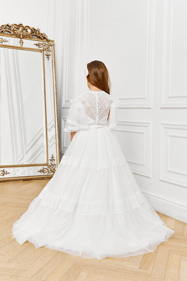 bohemian first communion dresses Buy Lace Dress Having trouble when it line skirt Vendor::MJT Size:12-14