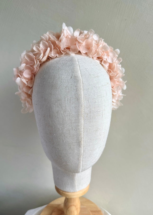 Blush pink flower girl hairband for special occasions by Mia Bambina Boutique