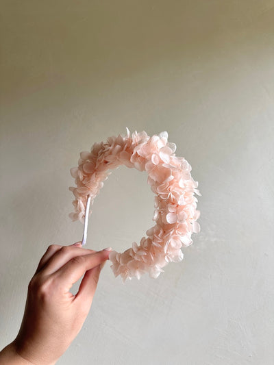 Blush pink flower girl hairband for special occasions by Mia Bambina Boutique
