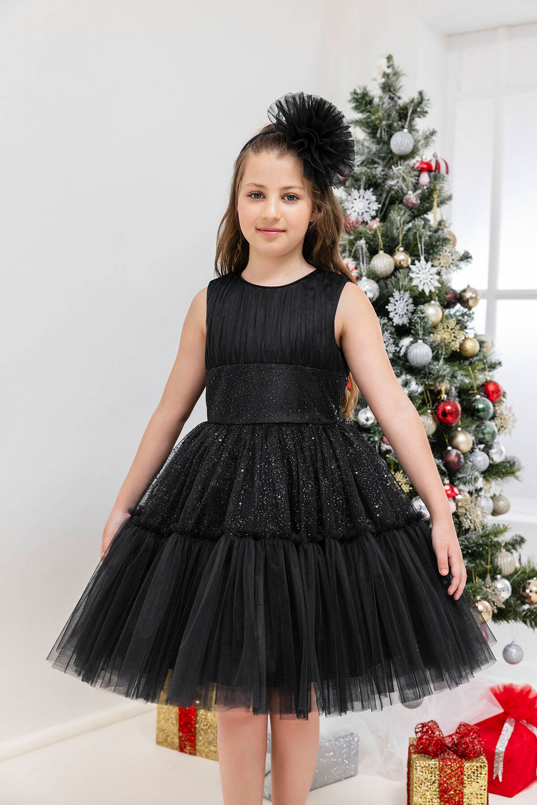 Shimmering Sleeveless Black Tutu Dress for Girl Shimmering Sleeveless Black Tutu Dress for Girl