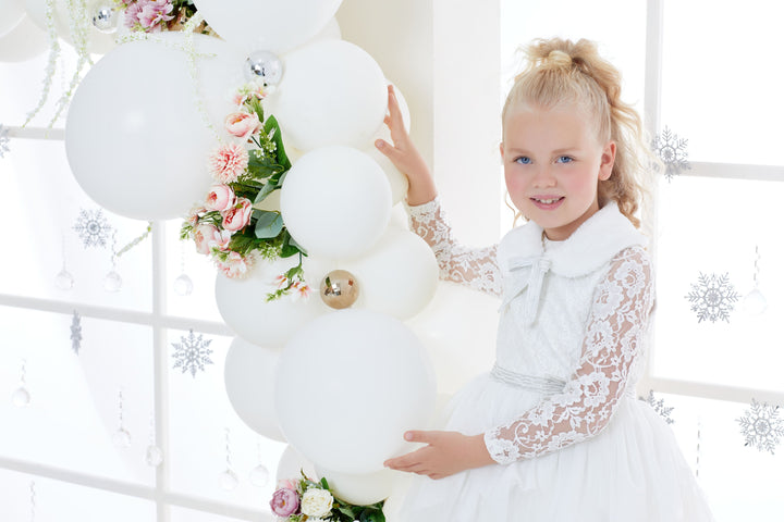 Buy Anabel Girls White Party Dress