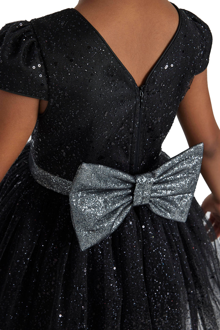 Glitter Tulle Little Black Dress for Girl Glitter Tulle Little Black Dress for Girl