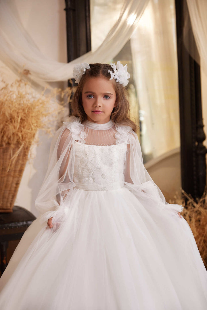 Hanover flower girl dress with embroidered lace Size 9-10 / White Hanover flower girl dress with embroidered lace Size 9-10 / White