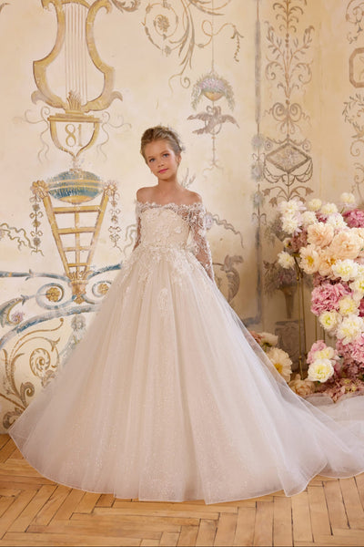 Ivory Lace Flower Girl Dress – Vintage Wedding & Party Outfit