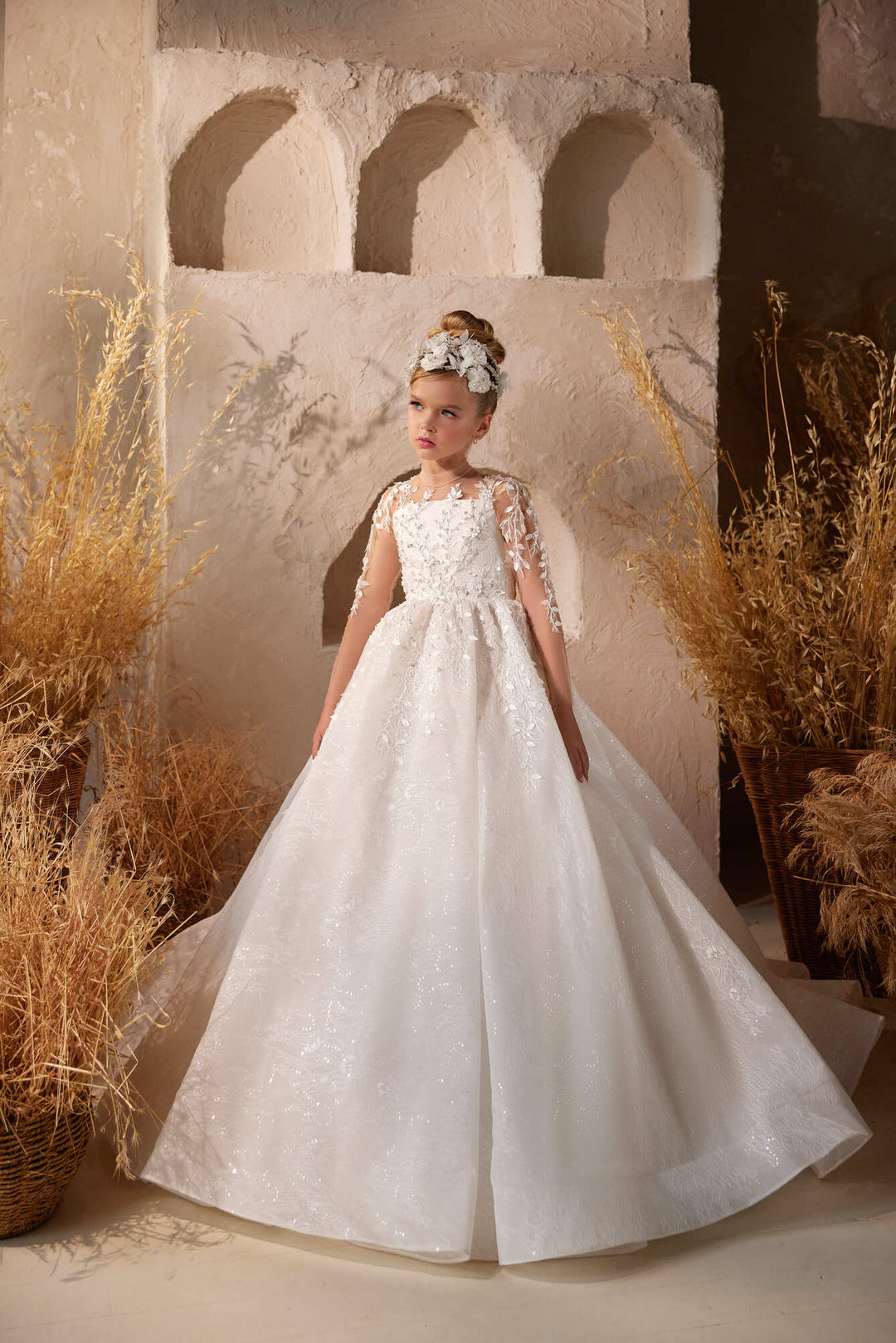 3623 Lola Off-White Sparkling Beaded Lace Gown 3623 Lola Off-White Sparkling Beaded Lace Gown