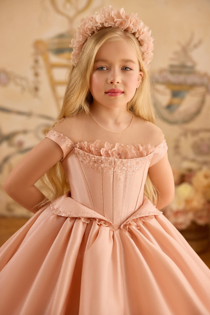 Mikado Satin Dress for Girls