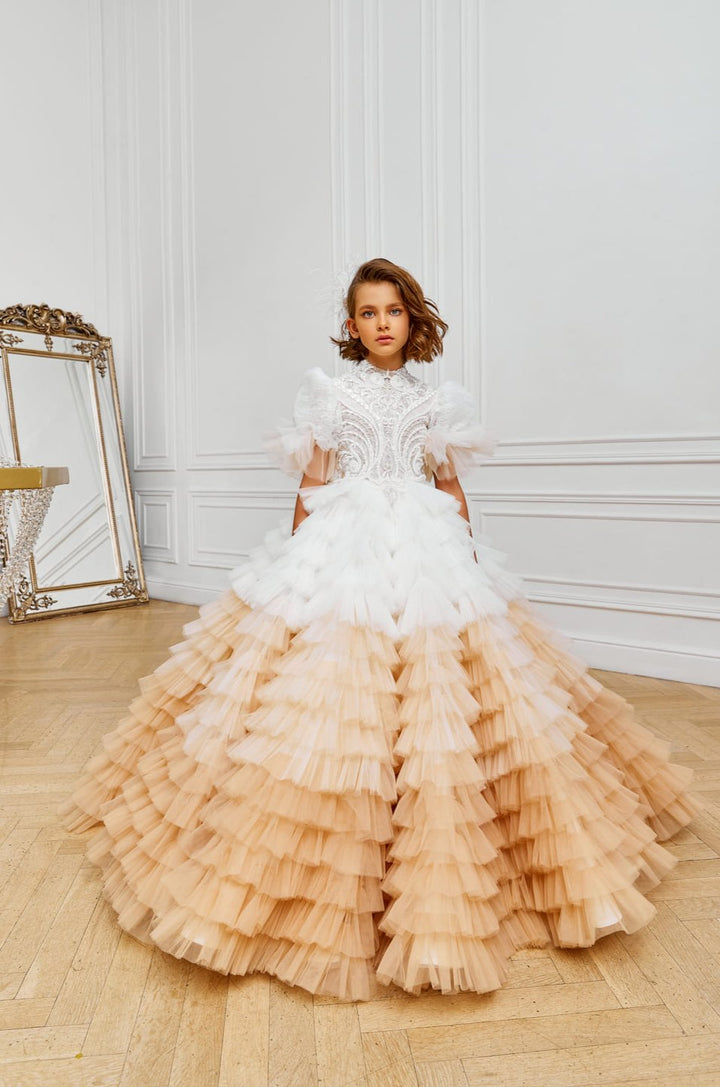Buy Bridal Party Miss Pageant Dress in Ombre Ruffles