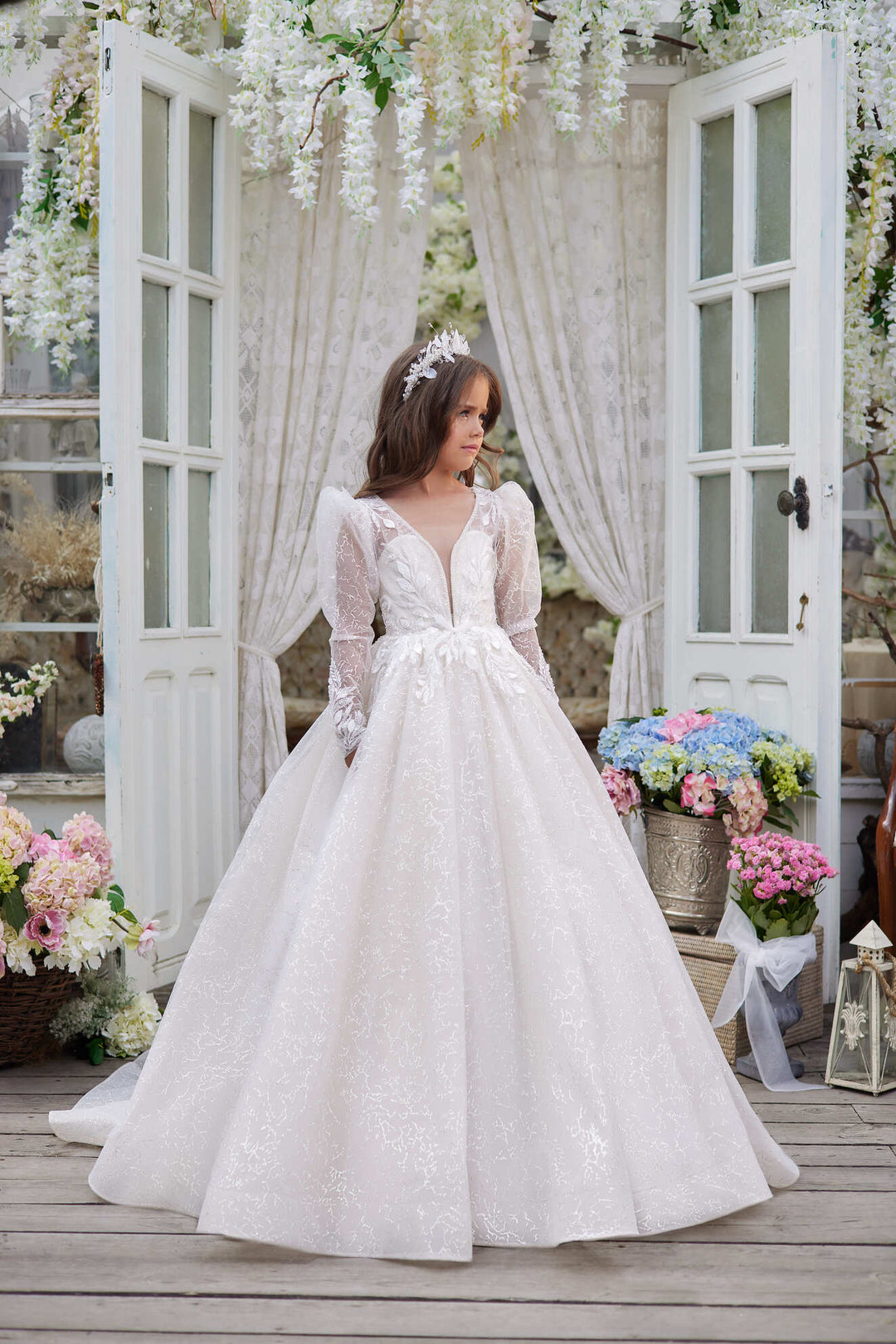 Lace Flower Girl Dress Bridal-Inspired Elegance