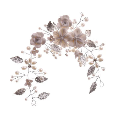 Pearl and Flower Beads Hairband by Mia Bambina Boutique Canada