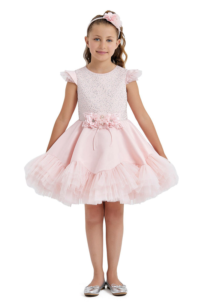 Pink Birthday Tutu Dress with Pearls