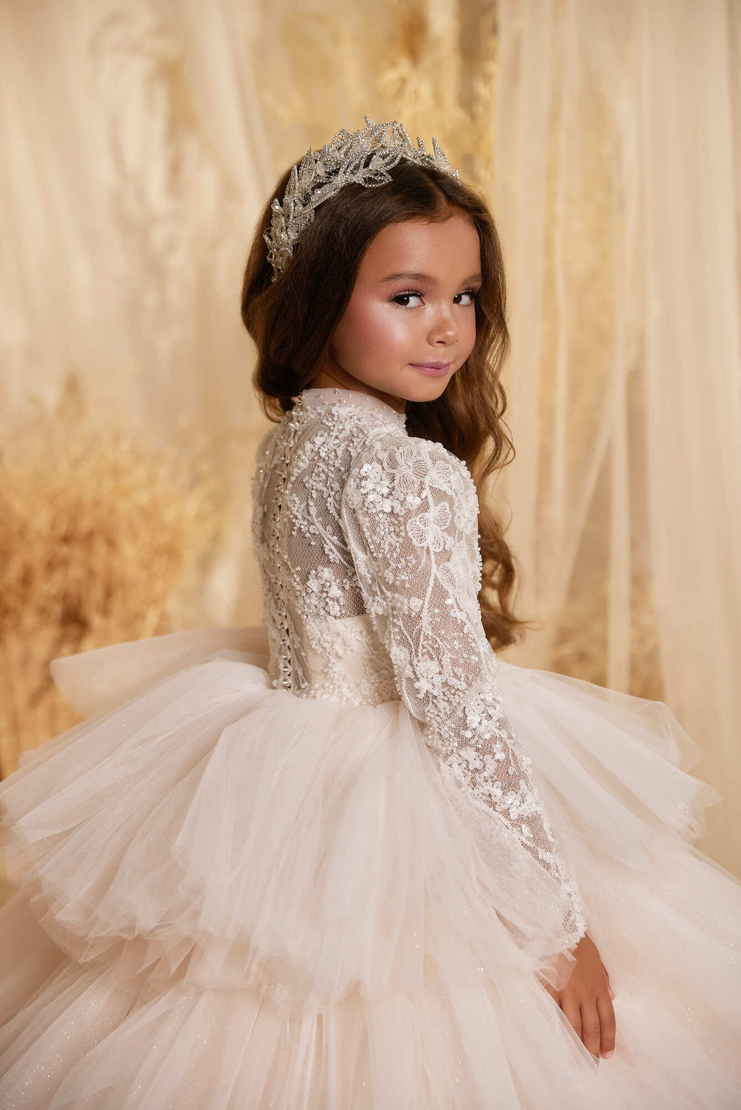Ballgown flower girl dresses discount