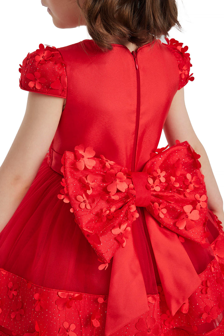 red baby girl dress Cute Baby Girls Birthday Formal Dresses Toddler Beauty Pageant Dresses, Red / 0-1 Year (80cm)