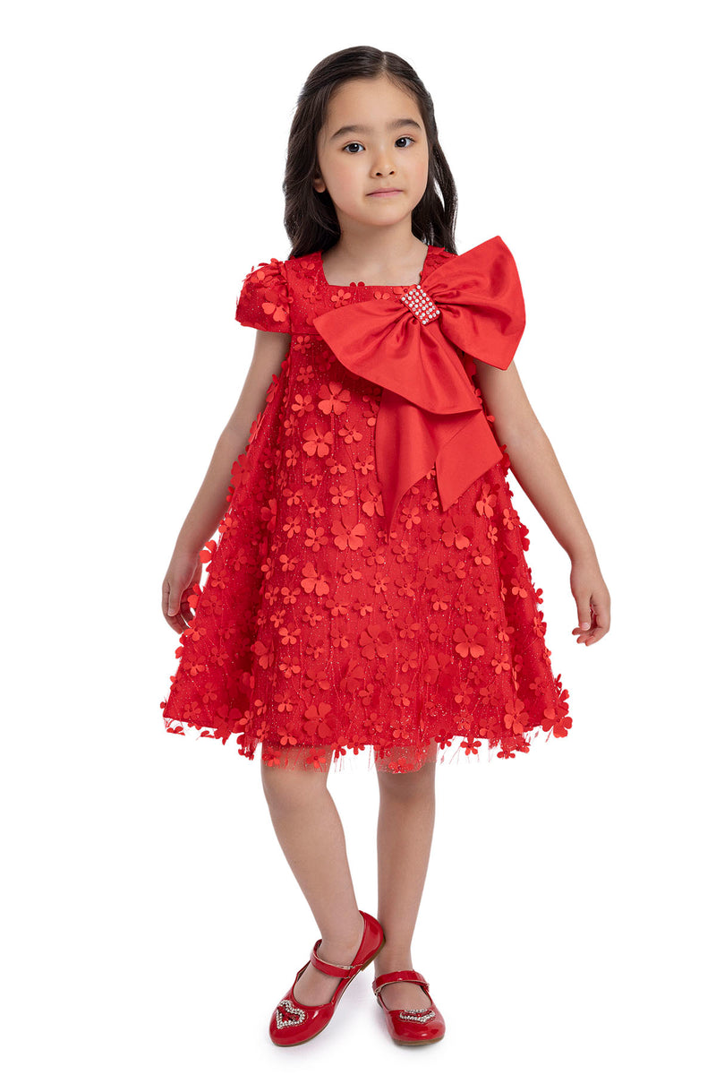 trapeze party dress Romantic maxi dress with flowers and plants