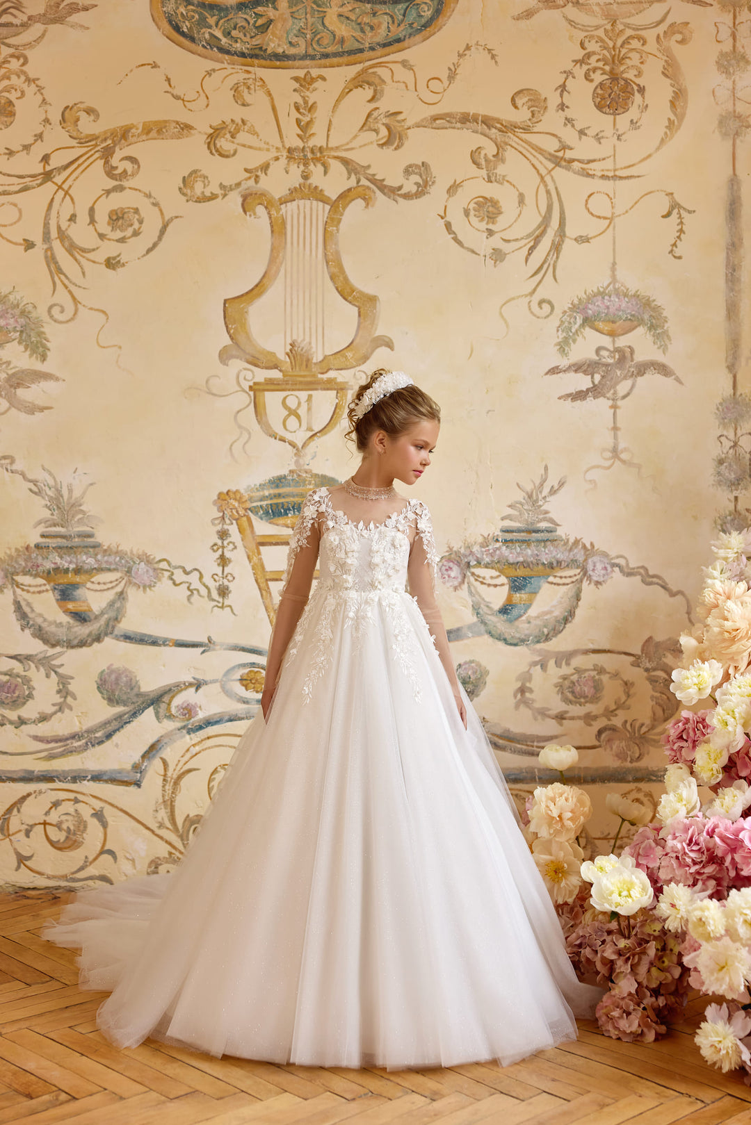 ivory communion dress Serenity Bloom Size:3