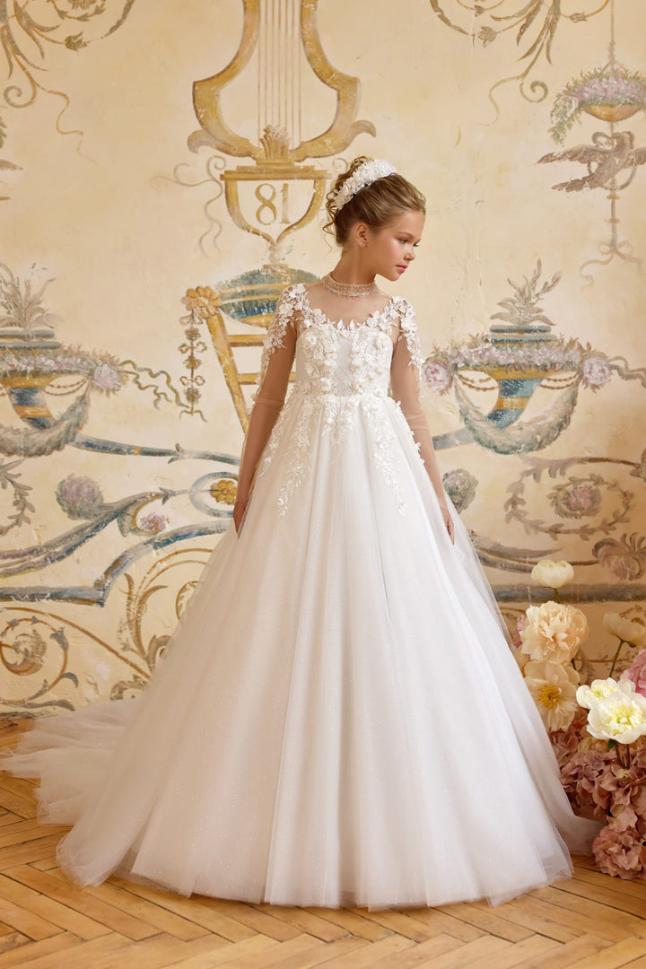 lace first communion dress Serenity Bloom Size:S/2-4 collection:guest YWDJ Hawaiian Dresses for the tea