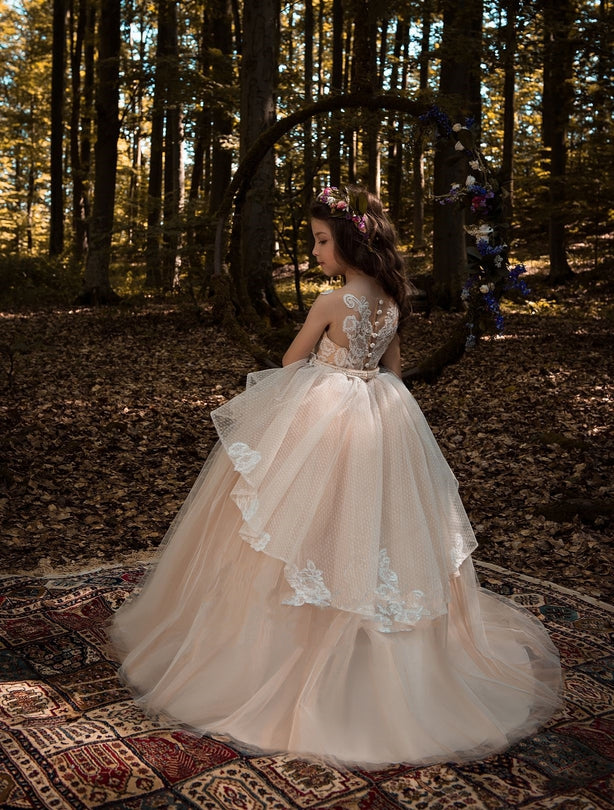 Toledo Little Girls Wedding Dress by Mia Bambina Boutique