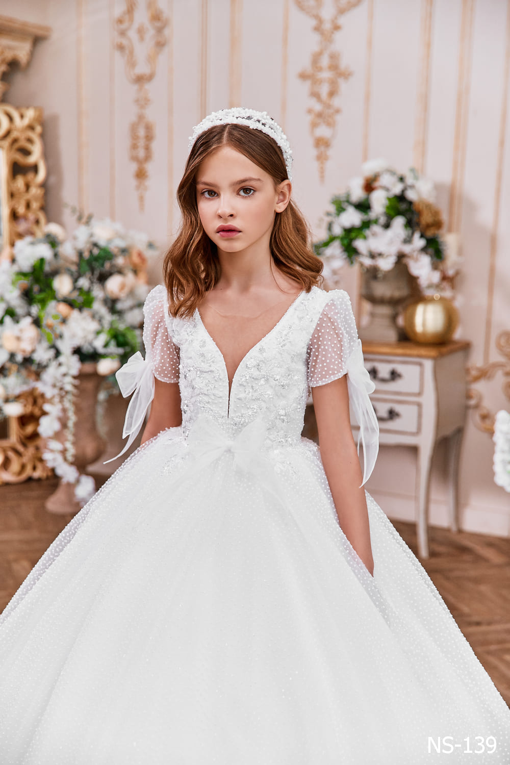 Vintage Inspired Dress for Junior Bridesmaid by Mia Bambina Boutique Canada