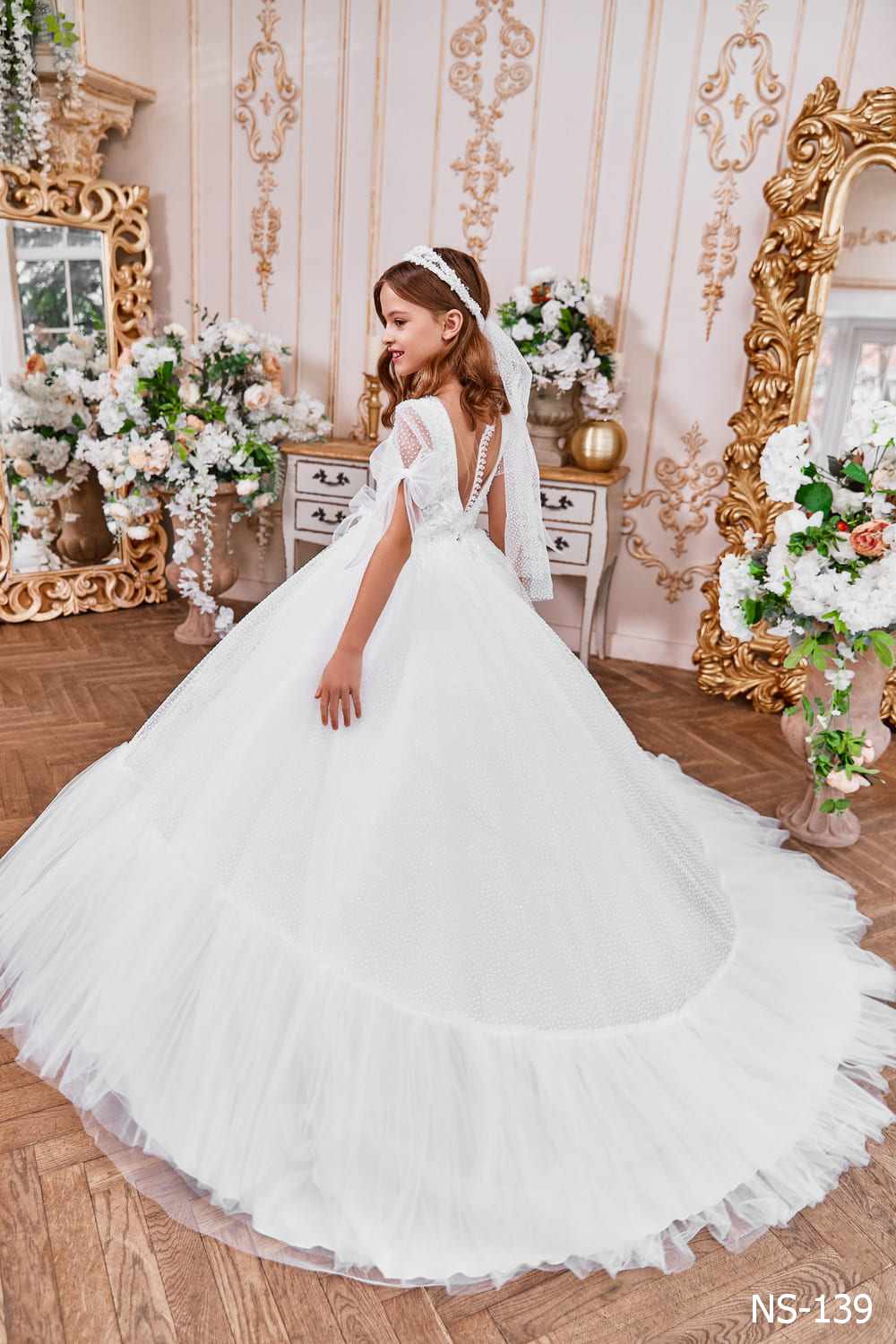 Vintage Inspired Dress for Junior Bridesmaid Mia Bambina Boutique