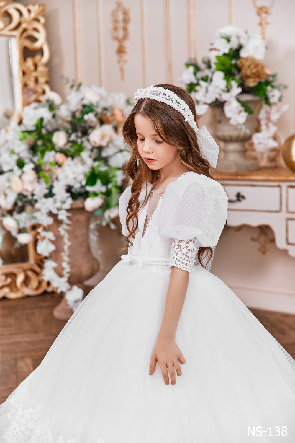Vintage Style Ballgown for Flower Girl by Mia Bambina Boutique Canada
