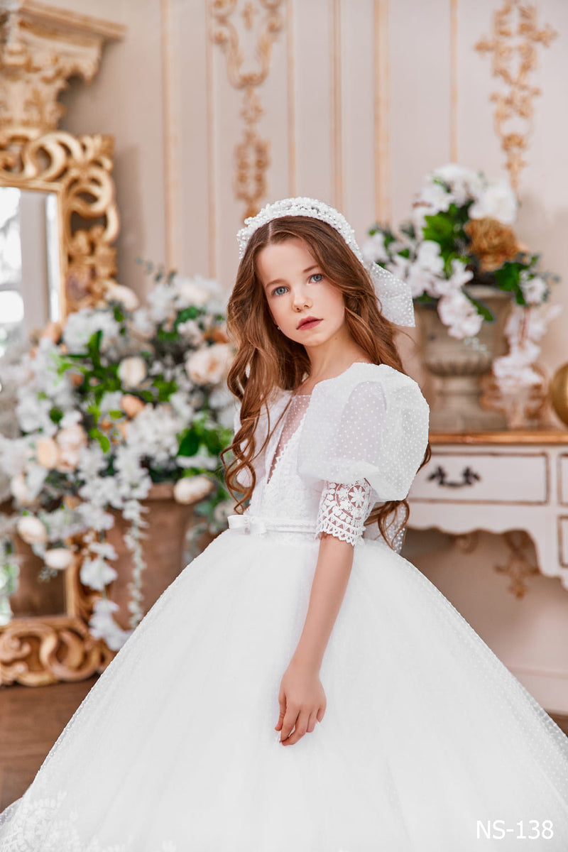 Vintage Style Ballgown for Flower Girl by Mia Bambina Boutique Canada