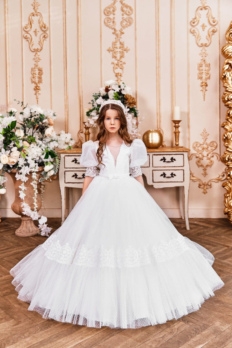 Vintage Style Ballgown for Flower Girl by Mia Bambina Boutique Canada