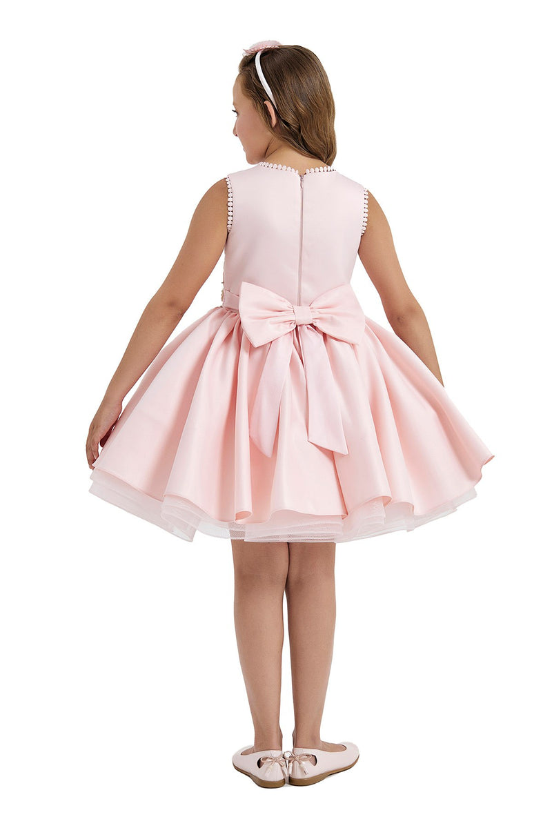 Pink Girls Dress Knee Length by Mia Bambina Boutique