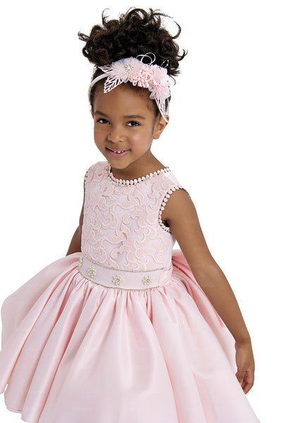 Pink Girls Dress Knee Length by Mia Bambina Boutique