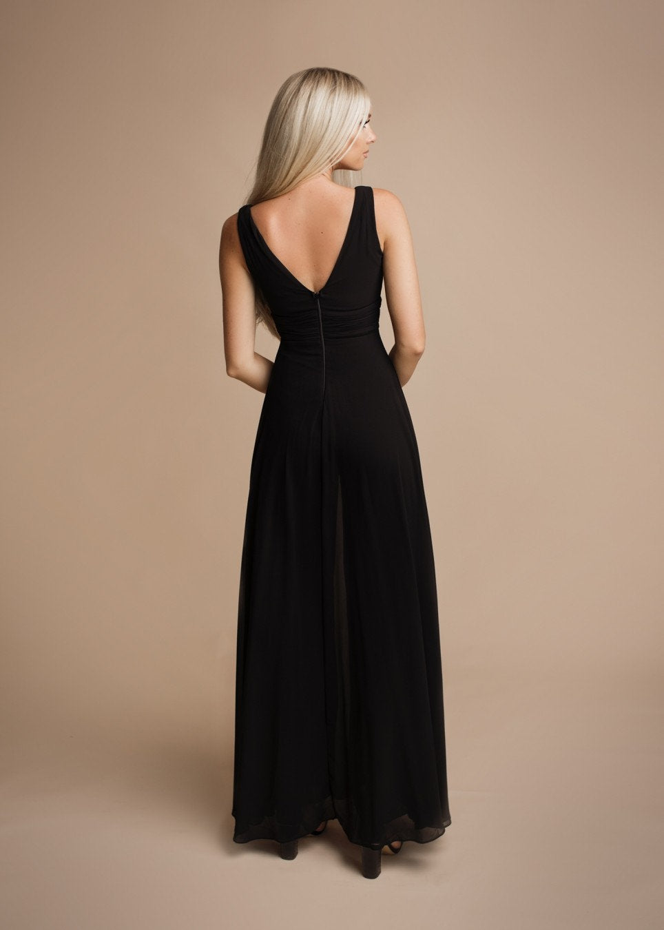 Velvet - Formal Black Jumpsuit with Overskirt S / Black Velvet - Formal Black Jumpsuit With Overskirt – Mia Bambina Boutique