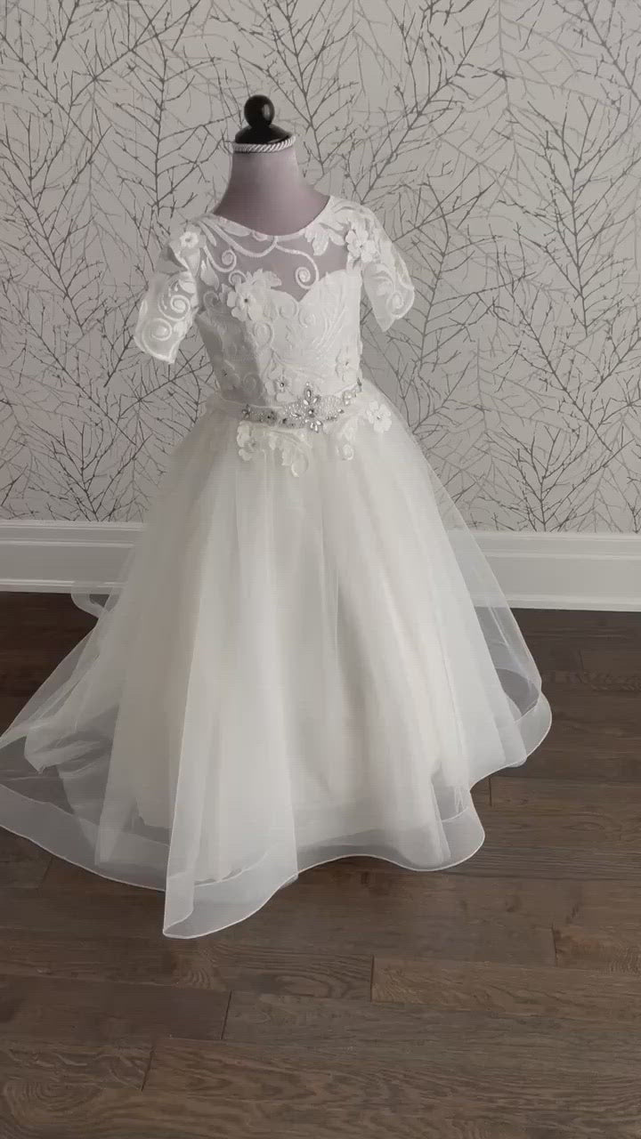 Ivory Tulle First Communion Dress