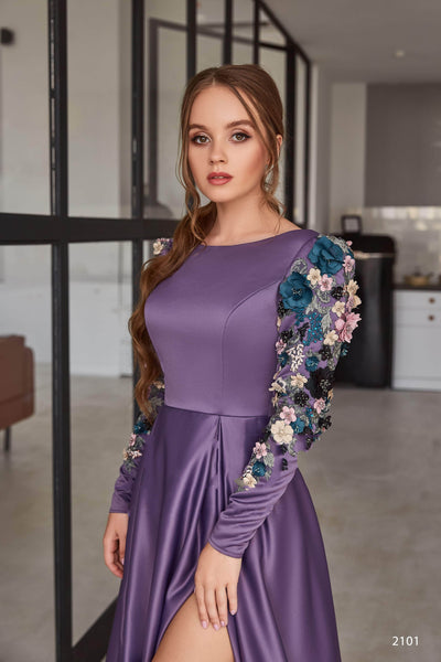 2101 Floral long gown - Mia Bambina Boutique